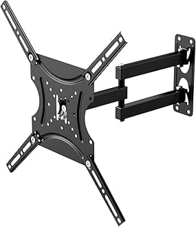 TV Wall Mount, Full Motion TV Wall Bracket Monitor Wall Bracket with Swivel & Articulating Tilt Arm for Most 26-55 inch LED, LCD, Flat & Curved TVs,Max VESA 400x400mm up to 22KG,Black