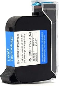 Handheld Portable Inkjet Printer Intelligent Mobile Printer with 5.6 Inch Touchscreen and Build-in Rechargeable Battery Easy Operate for Labeling and Coding Printing (Ink Cartridge(Black)