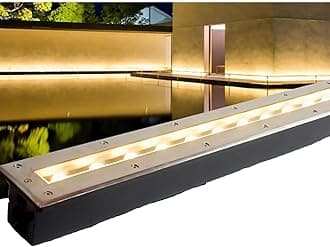 Recessed Outdoor Buried Lamp, Ground LED Landscape Lights, IP65 Waterproof Rectangle LED Spot Lights, AC85-265V Low Voltage LED Floor Light, for Villas Driveway Deck Step Yard Garden Pathway(Green,18W