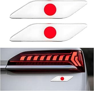 Wevdn 2 PCS 3D Tricolor Flag Emblem, Car Exterior Emblem Badge Sticker Decal, Vehicle Fender Bumper Decals, 3D Aluminum Declaration Badge for All Models, Universal Car Accessories (Japan)