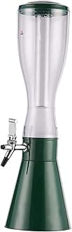 Beer Tower Drink Dispenser Beer Tower Cooler with Removable Ice Tube, Green Tabletop Beer Tower Dispenser for Bar Home Parties Buffet Restaurant, 3L/ 100 oZ Iced Beverage Dispensers