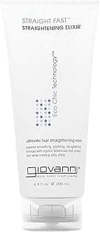Giovanni: Straight Fast Hair Elixir with Shine, 6.8 oz (4 pack)