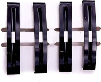Card of 4 Pcs Black Spring Hair Clips Grips Barrettes