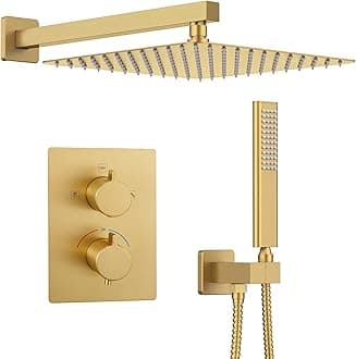 10 Inch Brushed Nickel Dual Function Shower System