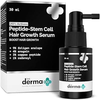 20% Actives Peptide Stem Cell Hair Growth Serum-30Ml|With 9% Foligen Analupe|4% Anagain|3% Copper Peptide|1% Redensyl|Boosts Hair Growth|Promotes Healthy Scalp|For All Hair Types
