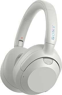 Sony ULT WEAR - Wireless Noise Cancelling Headphones, ULT POWER SOUND, Ultimate Deep Bass, Same Processor as WH-1000XM5, Clear Calls, 30hr Battery, IOS & Android - White