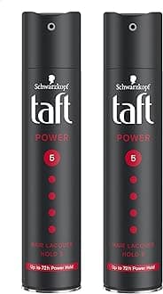 Power Hair Lacquer Mega Strong 5 Spray (250ml) With White Beard Thata Combo Pack