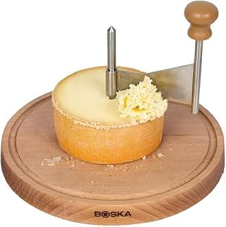 BOSKA Cheese Curler Amigo - The Original with 10-year Warranty - Cheese Wheel for i.a. Tete de Moine, Girolle & Chocolate - Cheese Shaver made of Stainless Steel
