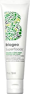 Briogeo Superfoods Avocado + Kiwi Mega Moisture Hair Mask | Protein-Free Deep Conditioning Treatment for Dry Hair| Silicone-Free | Vegan & Cruelty-Free
