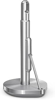 simplehuman Tension Arm Standing Paper Towel Holder, Brushed Stainless Steel
