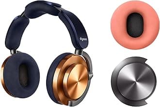 Bundle - Dyson OnTrac™ Over Ear Wireless Headphones in CNC Copper with Oyster Pink Ear Cushions + Black Nickel Ear Caps - Noise Cancelling, Up to 55 Hours Battery Life(2), Customizable