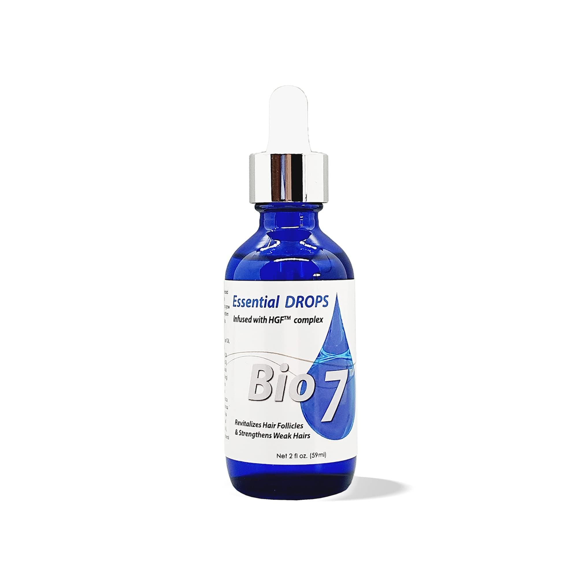 Bio 7 Essential Miracle Drops Infused with HGF Complex, Revitalizes Hair Follicles & Strengthens Weak Hairs2oz
