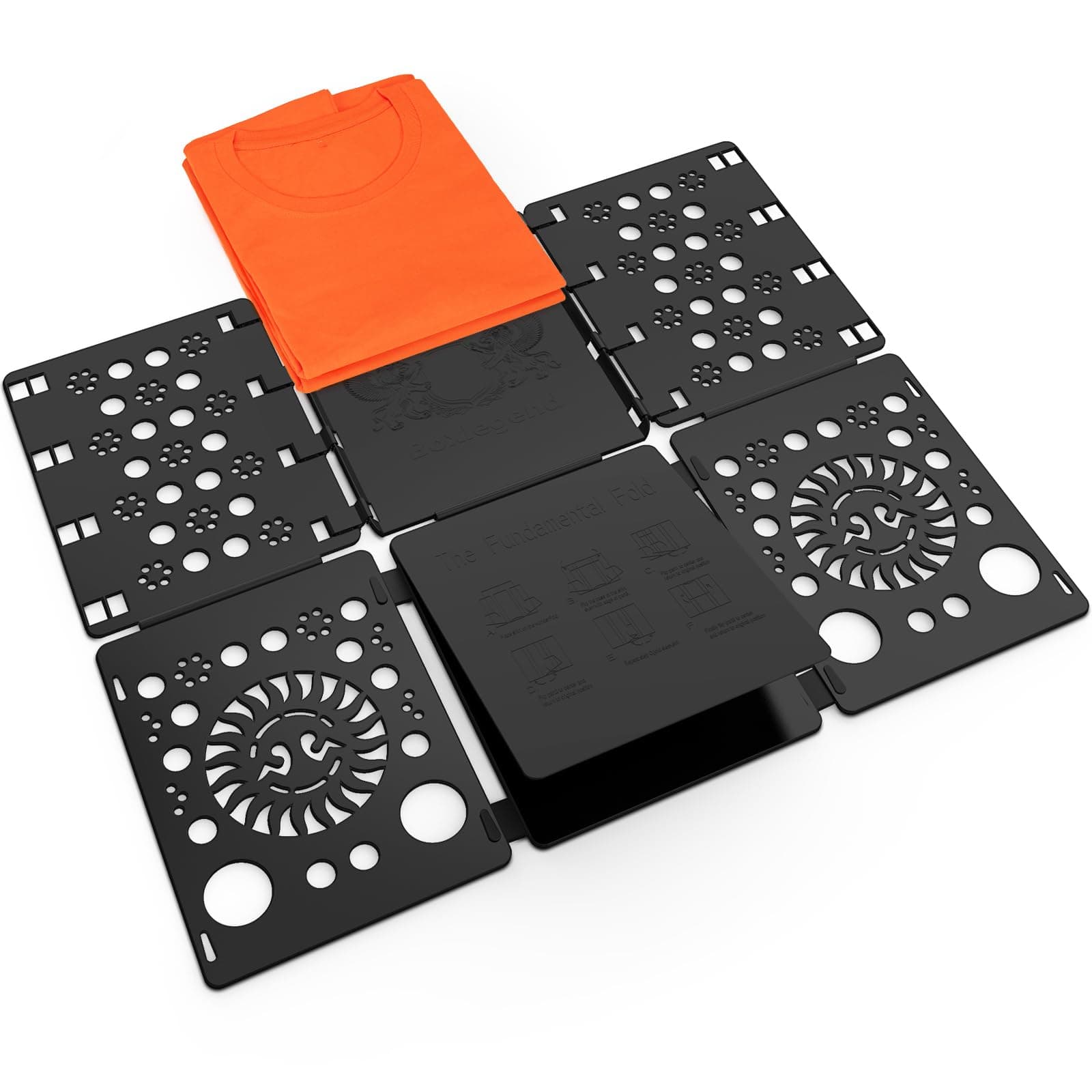 BoxLegend Clothes Folder T Shirt Folder Board Easy and Fast for Kid and Adult to Fold Clothes Organizer,Black