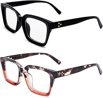 COASION Classic Non-prescription Clear Lens Eyeglasses for Women Thick Square Frame Eyewear