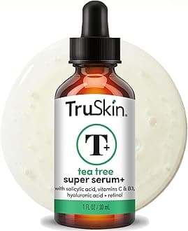TruSkin Tea Tree Oil Acne Treatment Serum for Face – Salicylic Acid, Niacinamide, Vitamin C & Retinol – Clarifying Super Facial Serum for Acne-Prone Skin & Pores, 1 Fl Oz