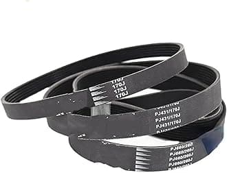 Transmission Belt 220J-PJ559 225J-PJ572 237J PJ602 Poly V-belts Ribbed For Treadmill For Fitness For Washing Machine Motor Drive Belts Drive V-Belt(237J-PJ602,1PC_8RIBS)