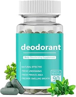 Body Deodorizing Supplement, Internal Body Deodorant Chlorophyll Capsules, Internal Deodorant Pills Odor Contro 90 Count