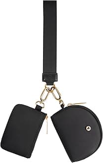 KeyChain Wallet Wristlet Wallets For Women Mini Zip Dual Pouch Wristlet