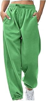 Womens Casual Joggers Cotton Sweatpants,Women Solid Color Trendy Athletic Pants,High Waisted Cute Sport Clothes