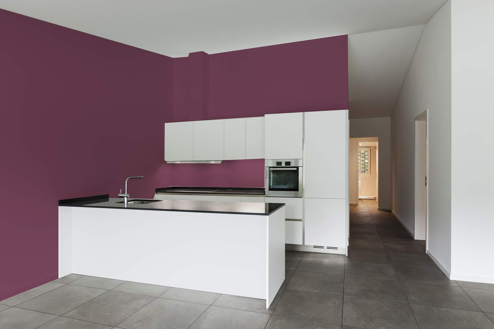 Removable Solid Wallpaper - Peel and Stick Paint - 23.5 inches Wide by 32 feet Long Roll (California Merlot)