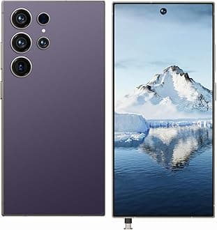 I25 Ultra 5G Unlocked Smartphone, 6.9" HD Screen, 16GB+1TB Android 14 Cell Phone, 8000mAh, 72MP+108MP Camera, Built in Pen, Dual SIM/Fingerprint Unlock/Face ID/GPS, Purple