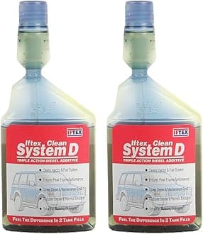 - IFTEX® Clean System D with Triple Action Diesel Additive for All Diesel Cars (Pack of 2) (250 ml) / Diesel Fuel Treatment and Injector Cleaner for Cleaning deposits and Mileage Improvement