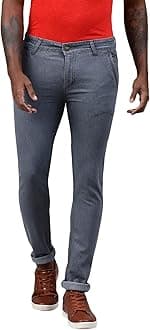 Urbano FashionMen's Slim Fit Black Stretch Jeans