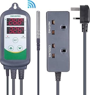 Inkbird Digital WiFi Thermostat Heating and Cooling Control Temperature Controller Wireless Thermostat with Temperature Graph for Homebrewing Greenhouse Hydroponics Heat Mat Reptile Incubation