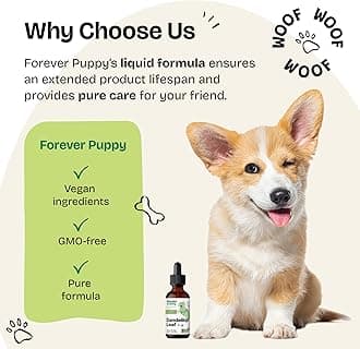 Forever Puppy Dandelion Leaf Drops for Dogs - Kidney Health Liquid Supplement for Large, Medium & Small Dogs - Kidney Cleanse Detox Drops w/Dandelion Leaves Tincture - 2 oz