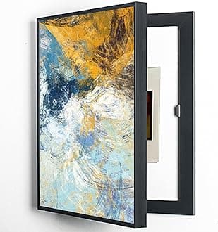 B,60X80cm, Wall-Mounted Electrical Panel Cover Minimalist Hidden Meter Box Decorative Painting Modern Decorative Abstract Art Painting Box Decoration Detachable Fuse Box Cover