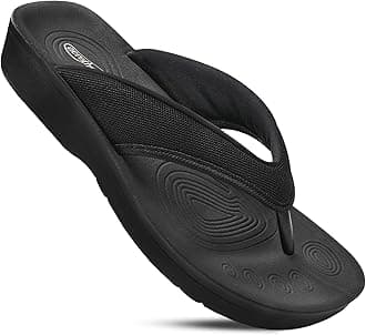 Comfy Arch Support flip flops for women Split Toe Stylish Cushioned Strap with non-slip footbed Walking Dressy Sandals Indoor and Outdoor