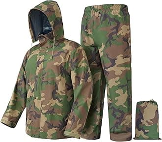 LOOGU Men's Lightweight Waterproof Rain Coat with Breathable Hood