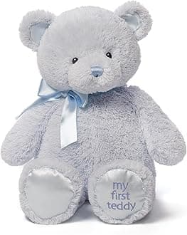 GUND Baby My First Teddy Bear, Ultra Soft Animal Plush Toy for Babies and Newborns, Blue, 18”