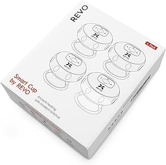 REVO The Original 4-in-1 Smart Cupping Therapy Massager, Red Light Therapy for Targeted Pain Relief, Knots, Aches, Muscle Soreness, Circulation & Tighter Skin, Portable Cupping Kit (Four Pack)