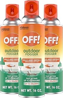 OFF! Outdoor Insect & Mosquito Repellent Fogger, Backyard Pretreat, Kills & Repels Insects in an up to 900 sq, ft, Area, 16 oz (Pack of 3)