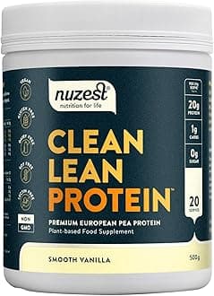 Vegan Protein Powders by Nuzest - Clean Lean Protein - Smooth Vanilla - Plant Based Pea Protein Shake - Low Calorie & Low Carb - Gluten Free - Dairy Free - 500g (20 Servings)