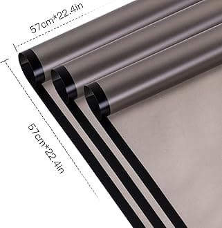 RUSPEPA 20 Sheets Flower Wrapping Paper, Waterproof Floral Bouquet Wrapping Paper, Florist Supplies Packaging Paper for Birthday, Party, Wedding and DIY Crafts - Black