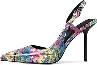 YODEKS Women's Slingback Heels Pointed Toe D'Orsay High Heel Pumps 4 Inch Shoes US Size 5-13