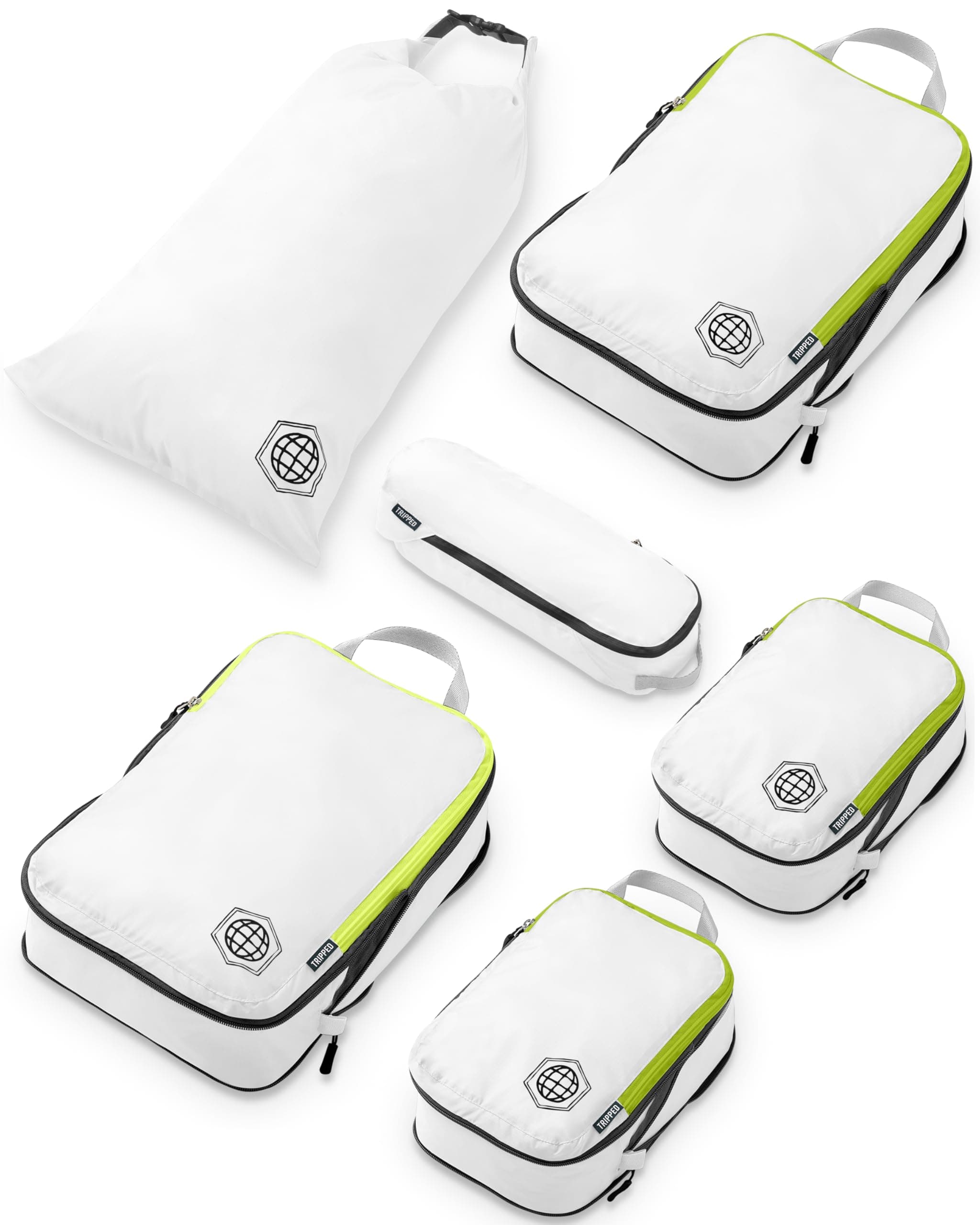 Compression Packing Cubes Set for Carryon Suitcases- Lightweight, Durable Clothes Organizer