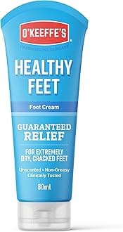 O’Keeffe’s Healthy Feet Tube, 80ml - Foot Cream for Very Dry Skin, Cracked Heels and Feet | Instantly Boosts Moisture Levels, Creates a Protective Layer & Prevents Moisture Loss