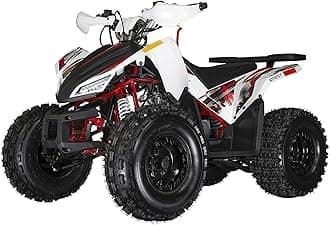 AT125Y 120cc Gas Powered Youth ATV, Hydraulic Disc Brakes, Independent Suspension, 175 lbs Maximum Load, Heavy-Duty Off-Road Utility Vehicle