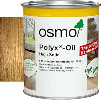 Polyx®-Oil Hard Wax Oil 3032 - Clear Satin, 750ml - Durable Wood Finish for Furniture & Floors Water & Dirt Resistant Treatment for Oak, Pine, Spruce, Beech & More