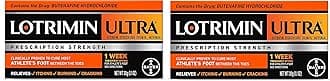 Lotrimin Ultra 1 Week Athlete's Foot Treatment - Antifungal Cream with Butenafine Hydrochloride 1% for Rapid Relief from Ringworm and Athlete's Foot, 1.1 Ounce (30 Grams) (Pack of 2)