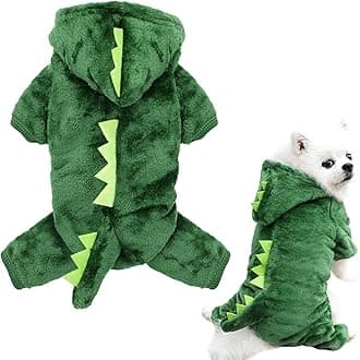 Idepet Dogs Clothes Small Pet Costume Halloween Dinosaur Costume Dog Clothing Puppy Outfits Funny Apperal (XL)