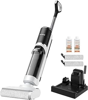 IMAGIC M3 Wet Dry Vacuum Cleaner, Cordless Vacuum Mop All in One for Hard Floors, Lightweight Floor Cleaner for Sticky Messes with Edge Cleaning, Self-Cleaning and Hot Air Drying, White