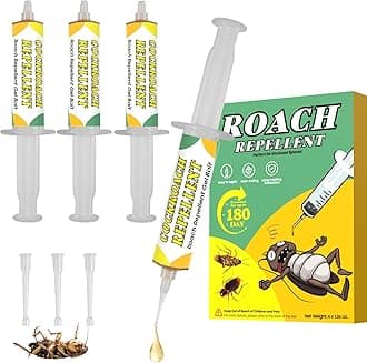 Cockroach Gel Bait, 4 Tubes x 30 Grams Roach Gel Bait Killer Against All Roaches, Cockroach Killer Indoor Home Fast-Acting & Long-Lasting 180-Day Protection, Safe for Indoor Use Around Kids and Pets