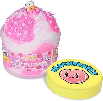 Peachybbies Strawberry Cow Cloud Slime - Made in USA Premium, 100% Authentic, 7 oz., Scented for Kids, ASMR, Slime Charms, Fidget Toys