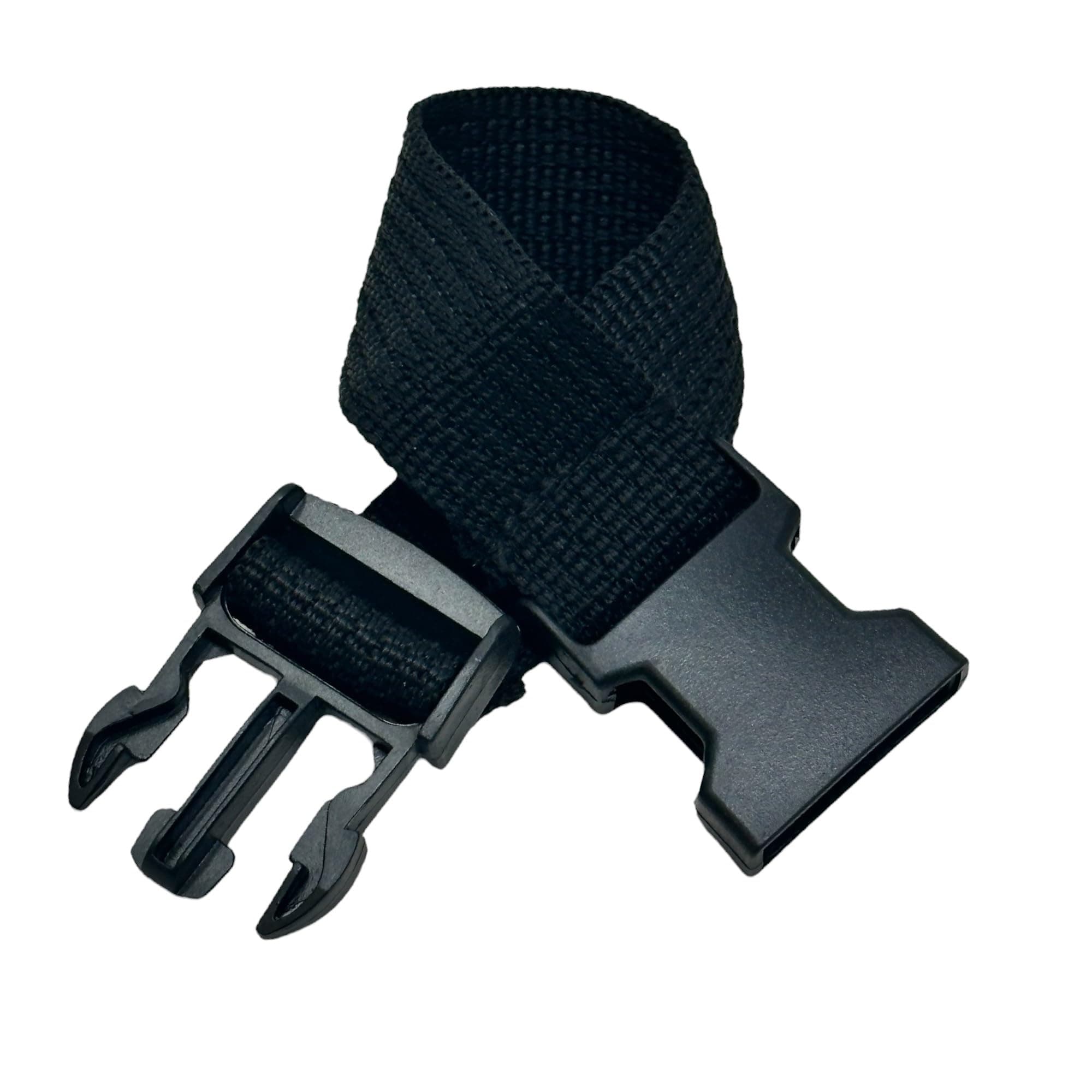 2Pcs Nylon 8-Inch Webbing Strap Belt Extension Extender, Compatiable for RAS Waist Packs Model 1003 1006 and 1013 (Black)