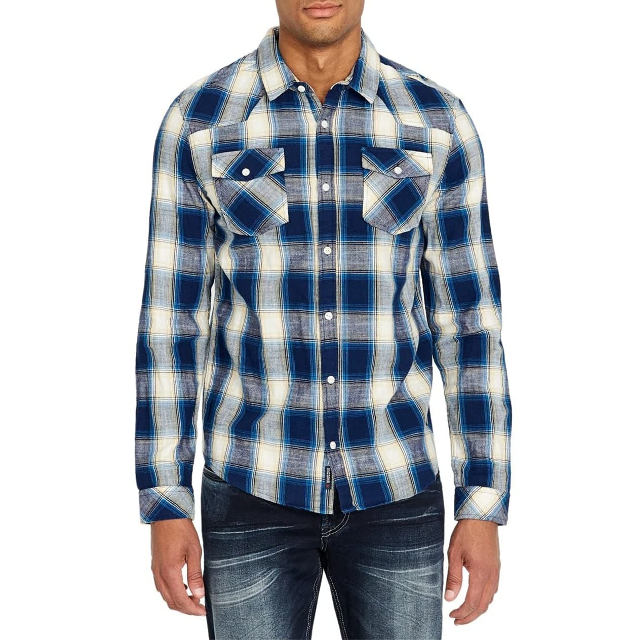 Men's Long Sleeve Plaid Button Down