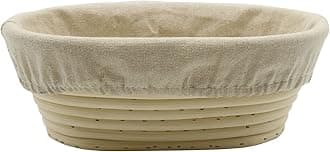 Stormshopping 8 inch Oval Long Banneton Brotform Bread Dough Proofing Rising Rattan Basket & Liner